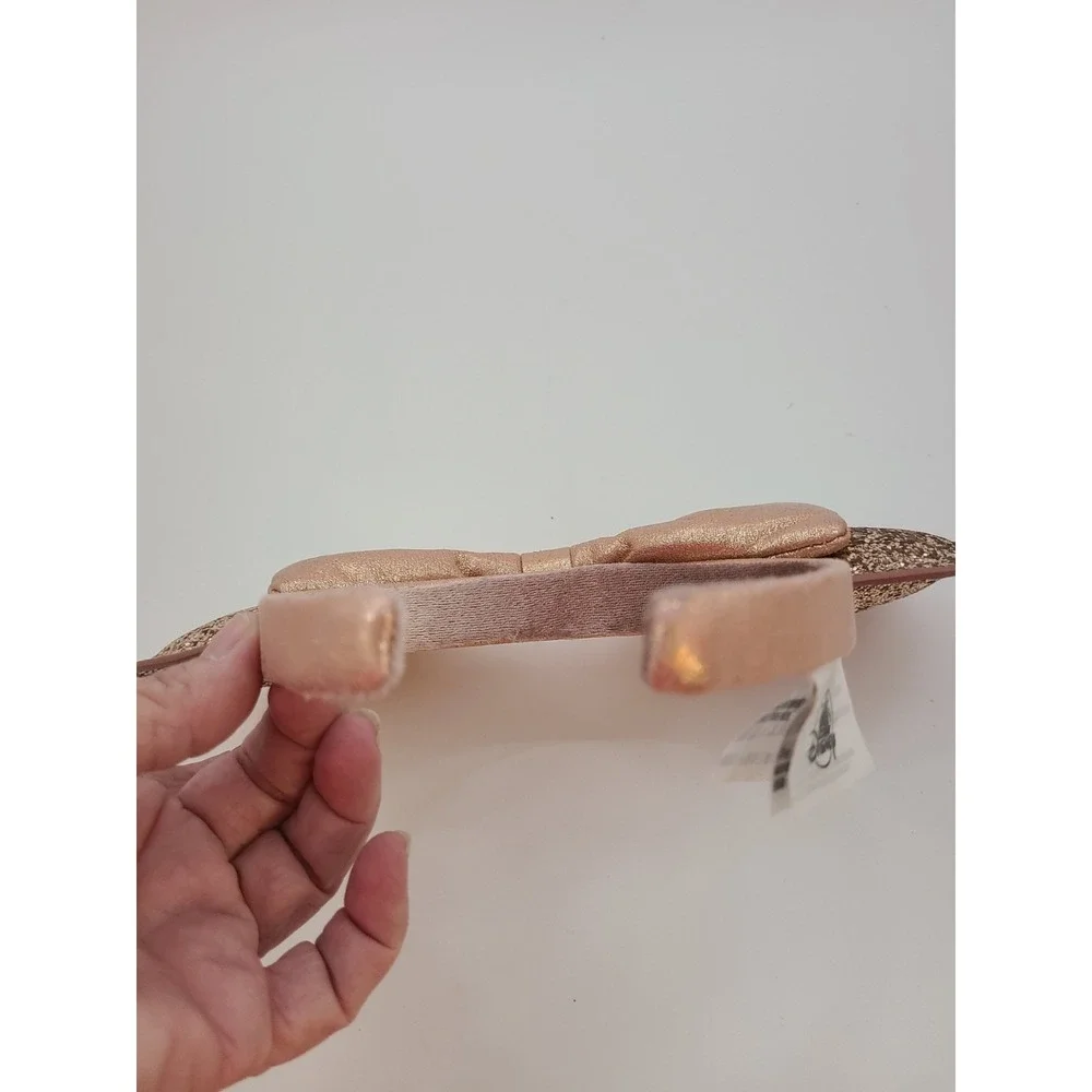 Disney Parks Minnie Mouse Rose Gold Sequined Ear Headband.